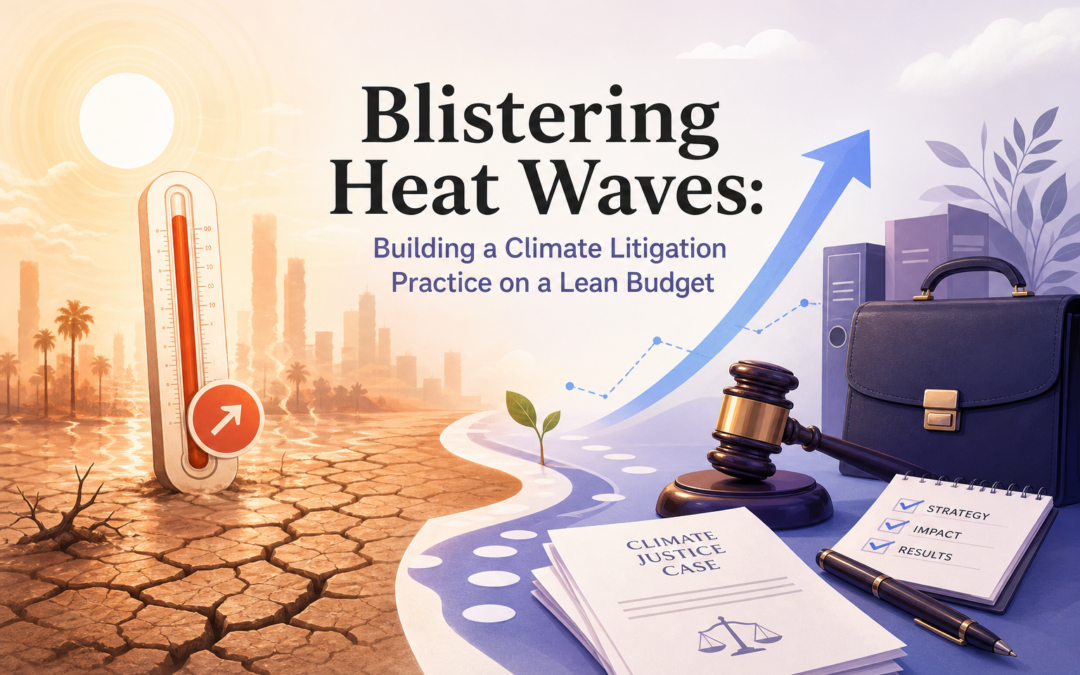 Ooh That Blistering Heat Wave! Building a Climate Litigation Practice Without Breaking the Budget
